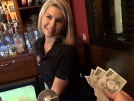 Officer reccomend gorgeous blonde bartender talked