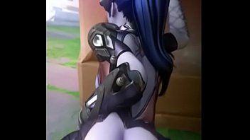 Animation widowmaker from overwatch riding