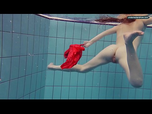 Nude poolside woman