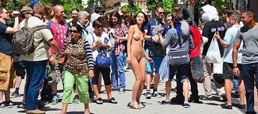 Sneak reccomend Beautiful girls in public naked