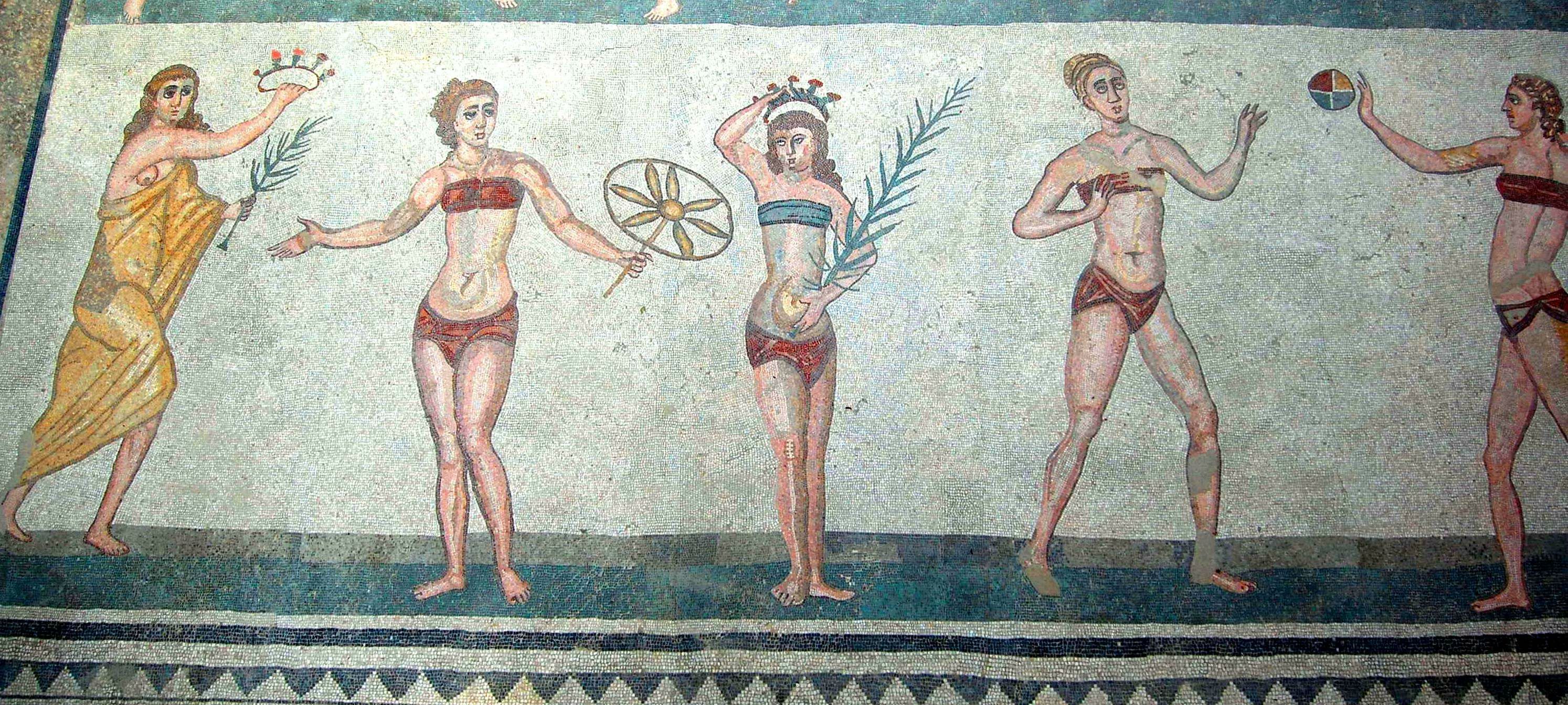 Bomber reccomend bikini mosaic Pompeian girl