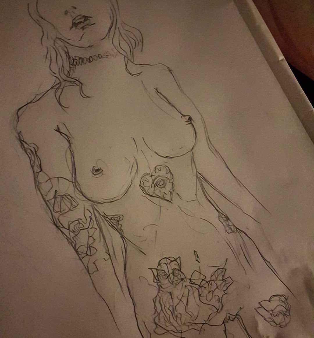 Amphibian reccomend Nude tattoo girl draw