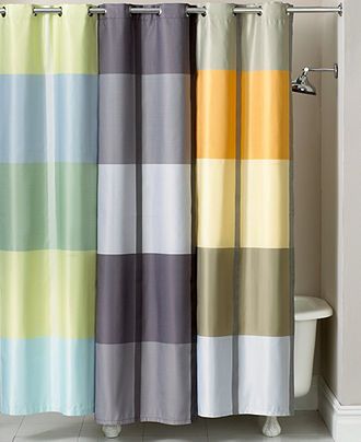 Martha stewart yellow striped shower curtain