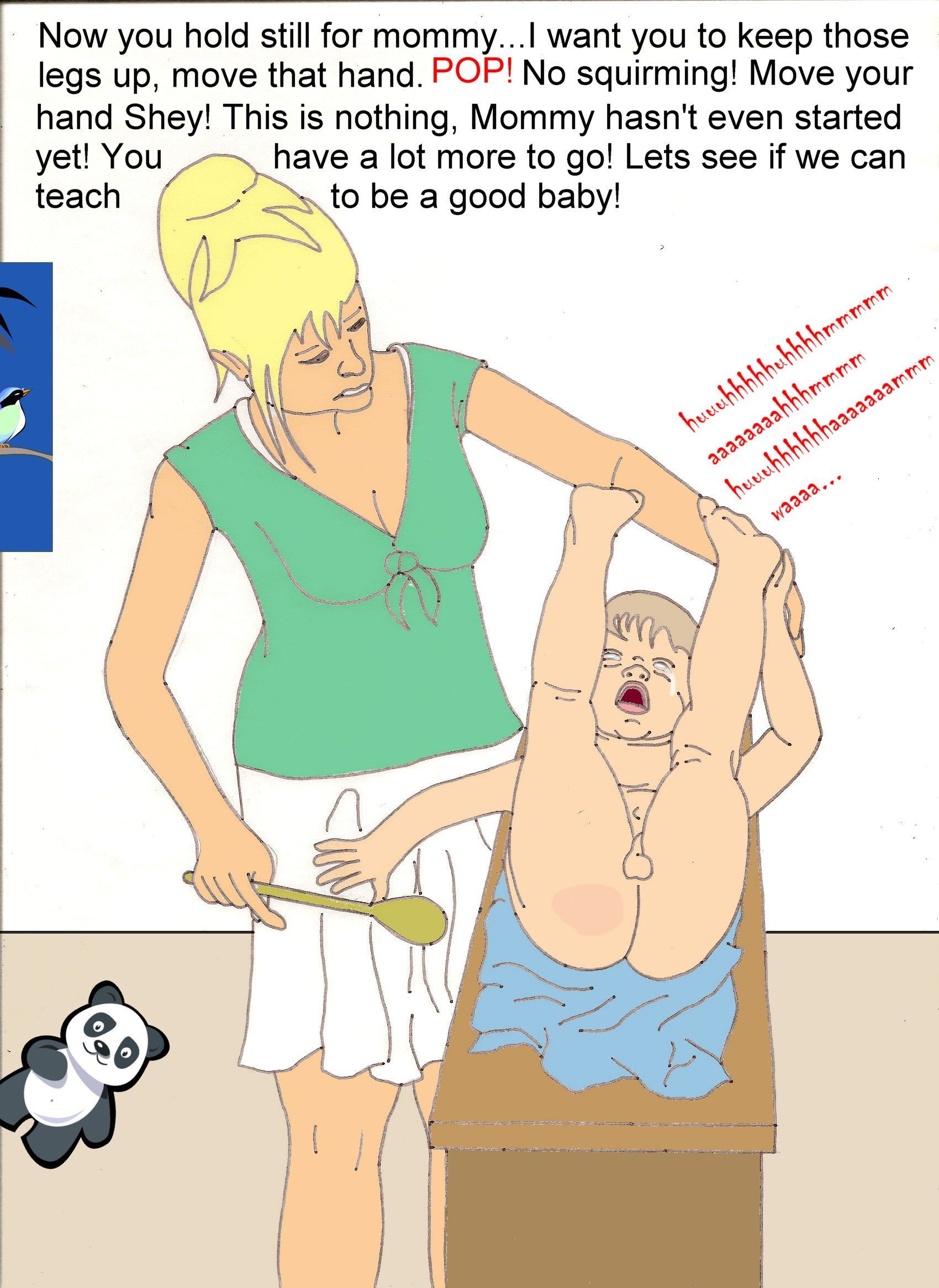 Spanking diaper stories picture