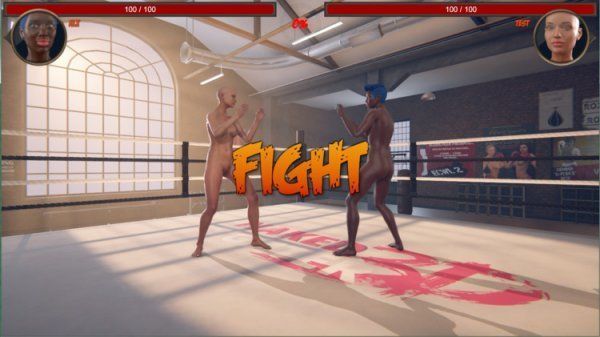 Naked mixed boxing game