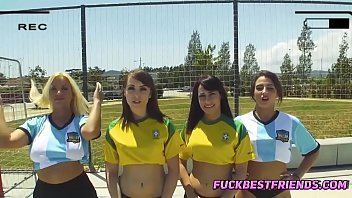 BFFS - Hot Soccer Girls Riding Trainers Cock.
