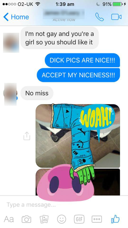 Sending dick pics