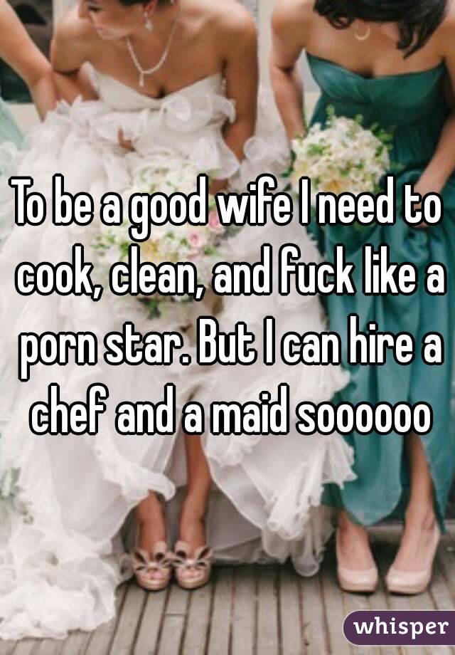 Cook clean fuck